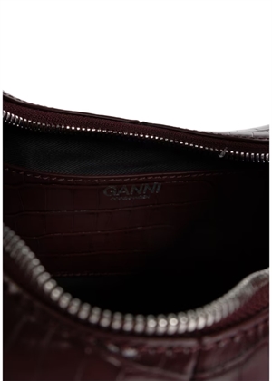 Hobo mini croco pelinova bag Burgundy B2070018 Ganni 